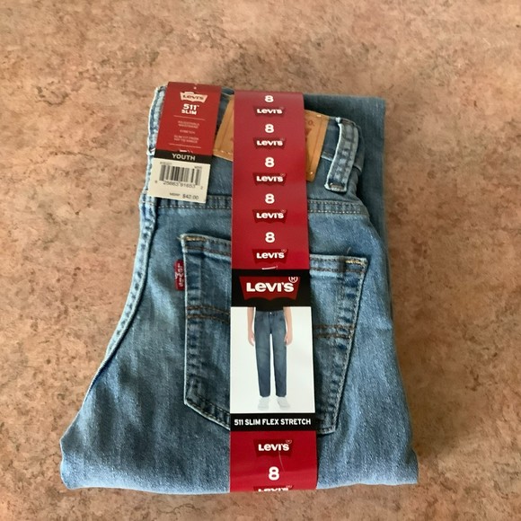 Levi's Other - Boys Levi's 511 slim flex stretch light blue jeans size 8